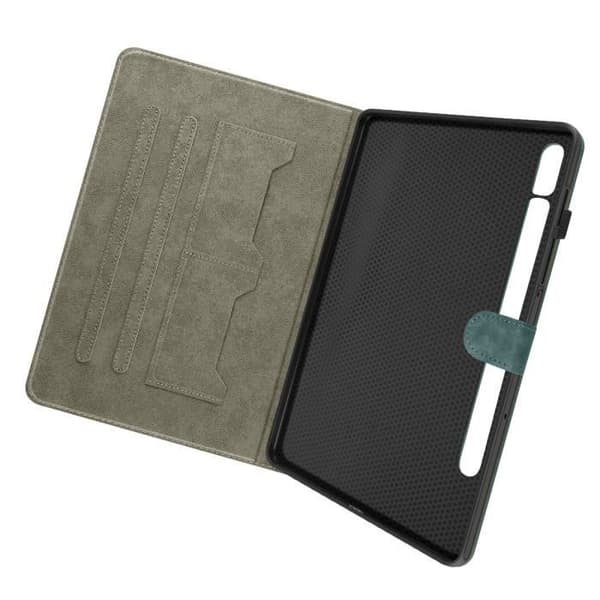 Tabletfodral - AVIZAR - Samsung Galaxy Tab S9/S9 FE - Ekoskinn - Videostativ - Kortfack