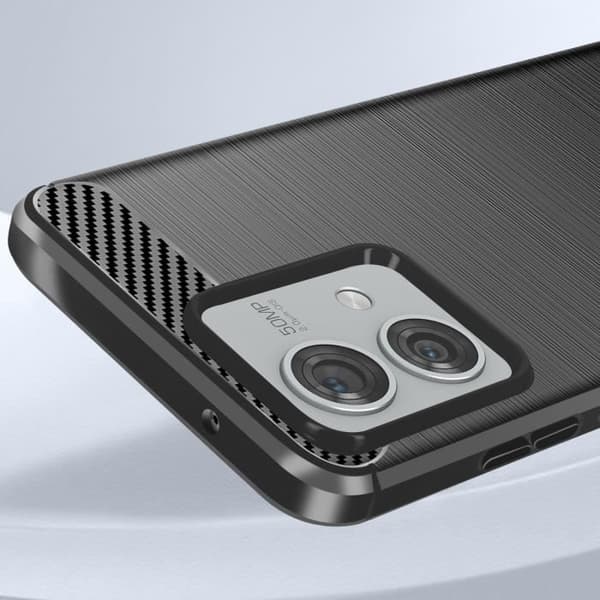 Telefonfodral - Classic Carb - Motorola Moto G84 - Hård - Kolfiber-effekt - Stötdämpande hörn