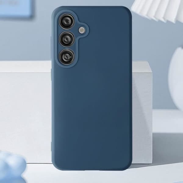AVIZAR Skyddsfodral för Samsung Galaxy S24 - Halvstyv Soft-touch Fast Cover - Midnattsblå