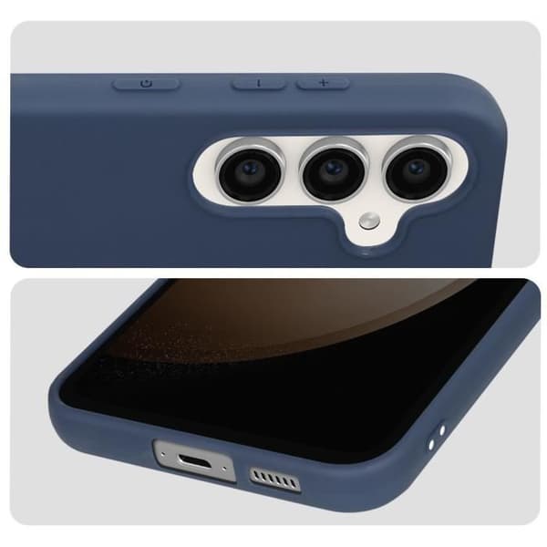 Fodral till Samsung Galaxy S23 FE - AVIZAR - Klassiskt fodral Matt - Blå - Halvstyvt - Anti-fingeravtryck matt finish