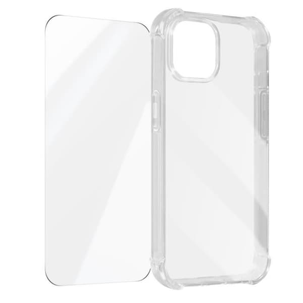 Fodral till iPhone 15 AVIZAR - Stötsäker förstärkta hörn + 9H transparent härdat glas