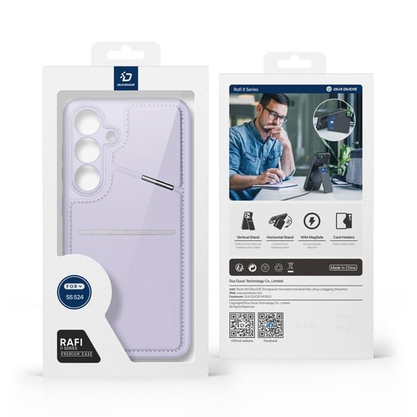 DUX DUCIS Samsung Galaxy S24 Kuori Rafi II Series MagSafe Violetti