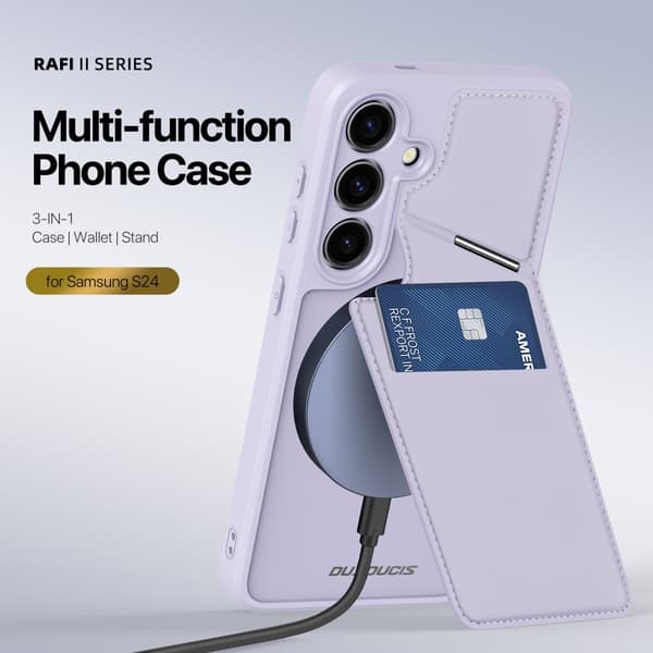 DUX DUCIS Samsung Galaxy S24 Kuori Rafi II Series MagSafe Violetti