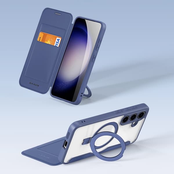 DUX DUCIS Samsung Galaxy S24 Plus Fodral Skin X Pro Series Kickstand MagSafe Blå