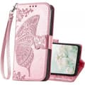 Miniatyrbillede 1 af 6: Samsung S24 Pung-etui PU-læder 4-LOMMES Motiv Sommerfugl