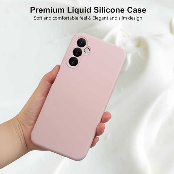 Samsung S24 Gummibelagd Mattrosa Skal Kameraskydd Liquid - Rosa