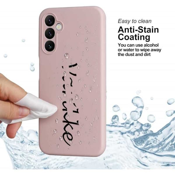 Samsung S24 Gummibelagd Mattrosa Skal Kameraskydd Liquid - Rosa
