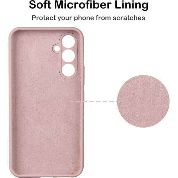 Samsung S24 Gummibelagd Mattrosa Skal Kameraskydd Liquid - Rosa