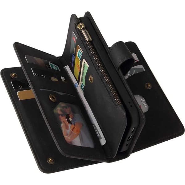 Samsung S24 Multifunktionellt Plånboksfodral Zip 13-Fack