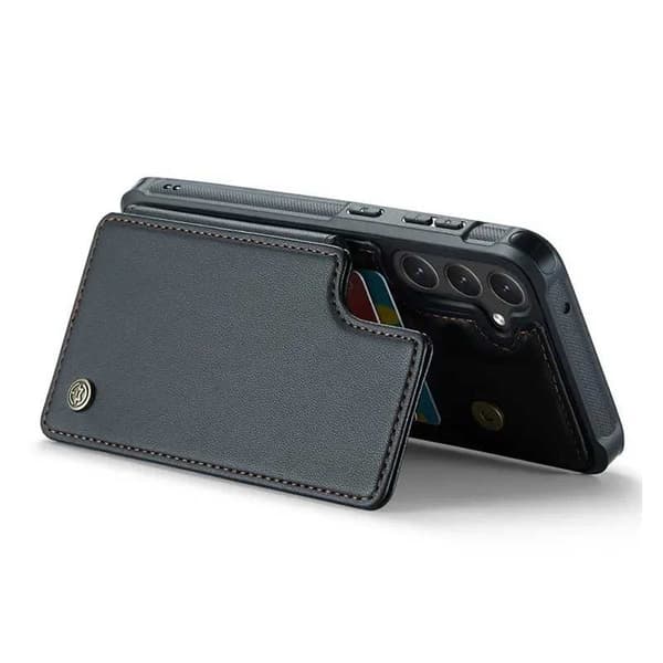 CaseMe Shockproof Cover Kortholder Stander 4-rums Samsung S24 Sort