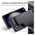 Miniatyrbillede 5 af 11: CaseMe Shockproof Cover Kortholder Stander 4-rums Samsung S24 Sort