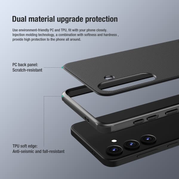 NILLKIN Galaxy S24 Plus Skal Frosted Shield Pro Blå
