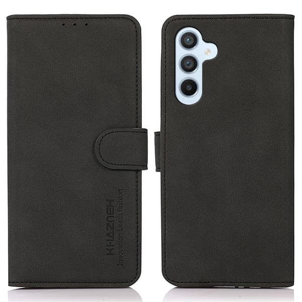 KHAZNEH Galaxy A35 5G Fodral Matt Läder Svart
