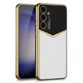 Miniatyrbild 1 av 6: GKK Galaxy S24 Plus Skal Läder Hybrid Electroplate Vit
