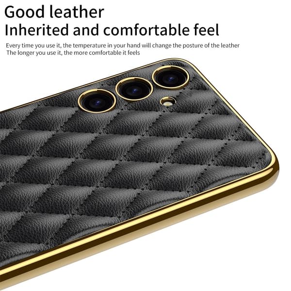 GKK Galaxy S24 Plus Skal Diamond Hybrid Läder Svart