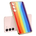 Miniatyrbild 1 av 2: GKK Galaxy S24 Plus Skal Härdat Glas Electroplate Rainbow