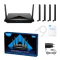 Miniatyrbild 6 av 6: Cudy 4G Router LT700 Cat6 AC1200 Gigabit Dual-SIM Svart