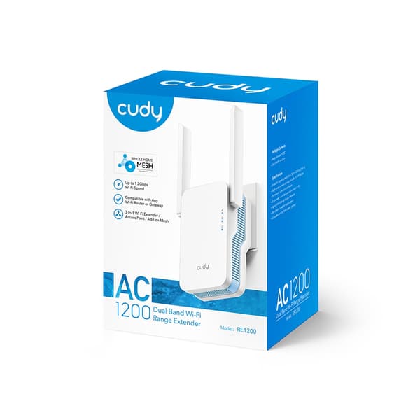Cudy Wi-Fi Extender RE1200 AC1200 Mesh Vit
