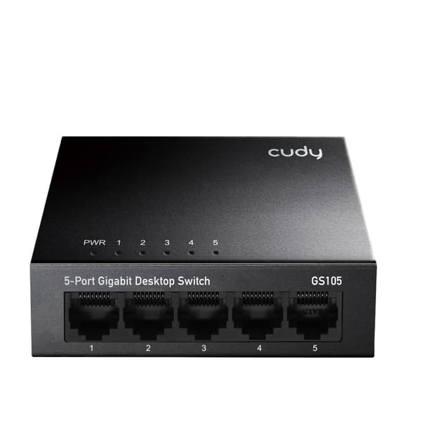 Cudy Switch GS105 5-port Gigabit Svart Svart
