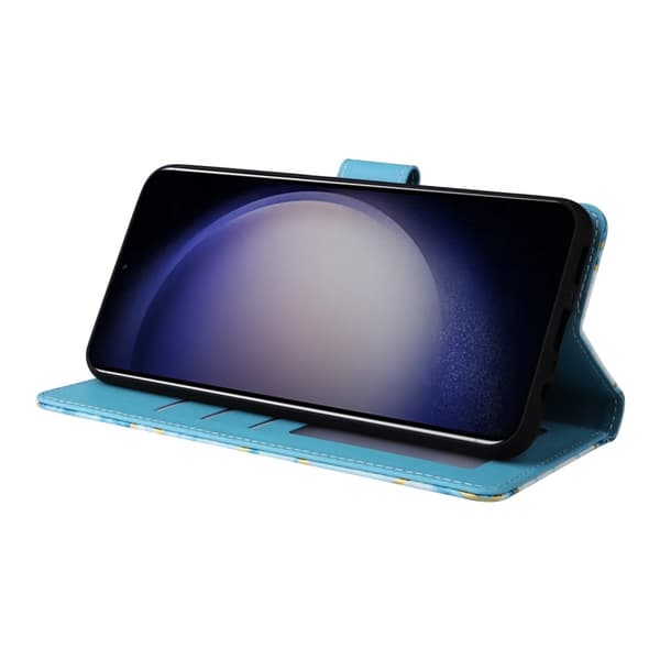 Samsung Galaxy S24 Plus Fodral Läder Marmor Blå