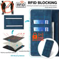 Miniatyrbild 5 av 6: Samsung Galaxy A15 4G/5G Fodral Retro RFID Läder Blå
