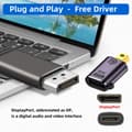 Miniatyrbild 3 av 6: DP DisplayPort till Mini DisplayPort 1.4 Adapter 8K 60Hz Blå