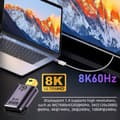 Miniatyrbild 6 av 6: DP DisplayPort till Mini DisplayPort 1.4 Adapter 8K 60Hz Blå