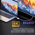 Miniatyrbild 3 av 6: Mini DisplayPort DP till DisplayPort Adapter 8K 60Hz Blå