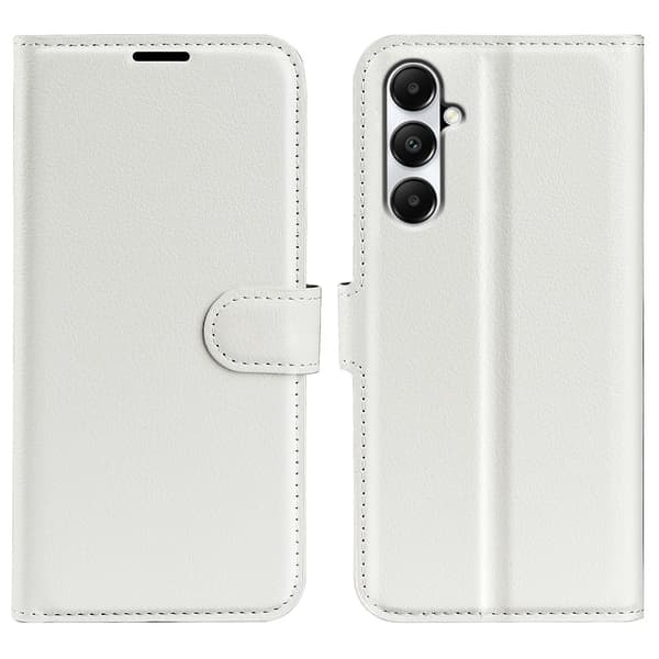 Samsung Galaxy A05s 4G Fodral Litchi Läder Vit