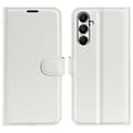 Miniatyrbild 1 av 6: Samsung Galaxy A05s 4G Fodral Litchi Läder Vit