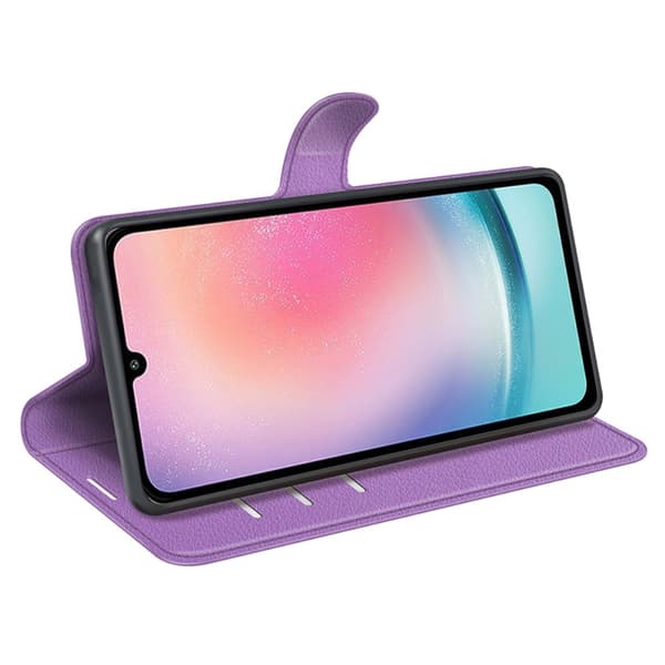 Samsung Galaxy A25 5G Fodral Litchi Läder Lila