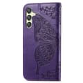Miniatyrbild 4 av 5: Samsung Galaxy A25 5G Fodral Läder Big Butterfly Mörk Lila