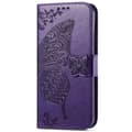 Miniatyrbild 5 av 5: Samsung Galaxy A25 5G Fodral Läder Big Butterfly Mörk Lila