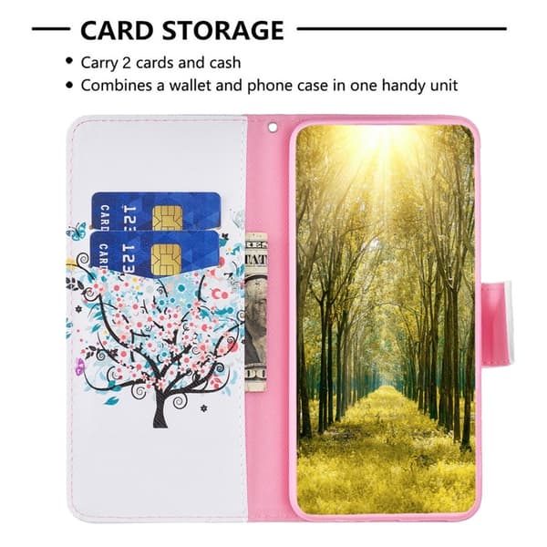Galaxy S25 Plus / S24 Plus Fodral Med Tryck Blommigt Träd