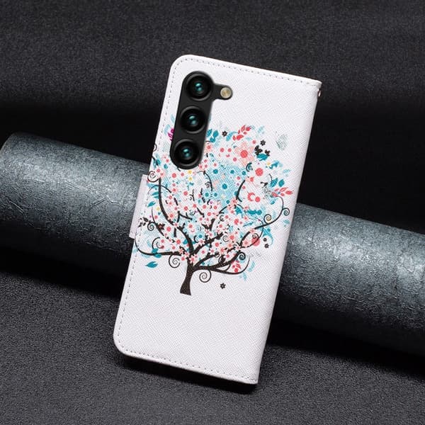 Galaxy S25 Plus / S24 Plus Fodral Med Tryck Blommigt Träd