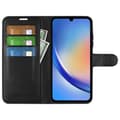 Miniatyrbild 2 av 6: Samsung Galaxy A35 5G Fodral Läder Litchi Svart