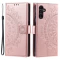 Miniatyrbild 1 av 6: Samsung Galaxy A35 5G Fodral Mandala Läder Roséguld