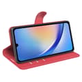Miniatyrbild 3 av 6: Samsung Galaxy A35 5G Fodral Läder Litchi Röd