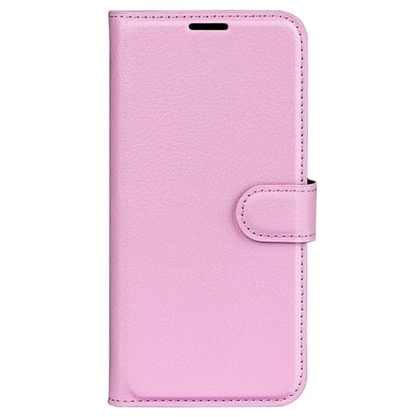 Samsung Galaxy A35 5G Fodral Läder Litchi Ljus Rosa