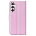 Miniatyrbild 6 av 6: Samsung Galaxy A35 5G Fodral Läder Litchi Ljus Rosa