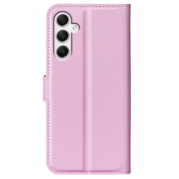 Samsung Galaxy A35 5G Fodral Läder Litchi Ljus Rosa