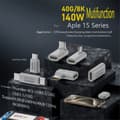 Miniatyrbild 2 av 4: 140W USB 3.1 USB-C Hane till USB-C Hane Adapter 8K 40Gbps Vit