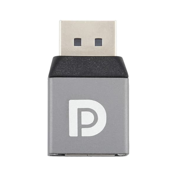 DisplayPort Hona till DisplayPort Hane Adapter Grå