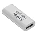 Miniatyrbild 1 av 3: 140W USB 3.1 USB-C Hona till USB-C Hona Adapter 8K 40Gbps Vit