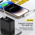 Miniatyrbild 2 av 4: 140W USB 3.1 USB-C Hane till USB-C Hona Adapter 8K 40Gbps Vit