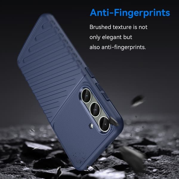 Galaxy S25 Plus / S24 Plus Skal Twill Textur Blå