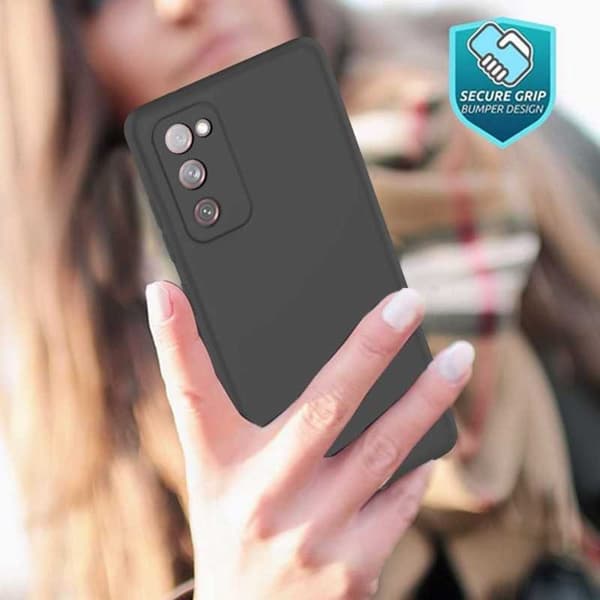 Samsung S20 FE Gummieret skalvæske - Sort