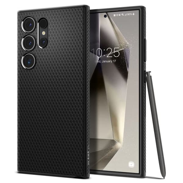 Spigen Liquid Air - Fodral till Samsung Galaxy S24 Ultra - Mattsvart