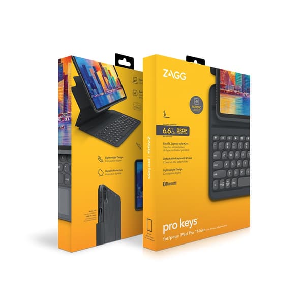ZAGG iPad Air 10.9 (gen 4/5)/iPad Pro 11 (gen 2/3/4) Kotelo Näppäimistöllä Pro Keys Nordic Charcoal