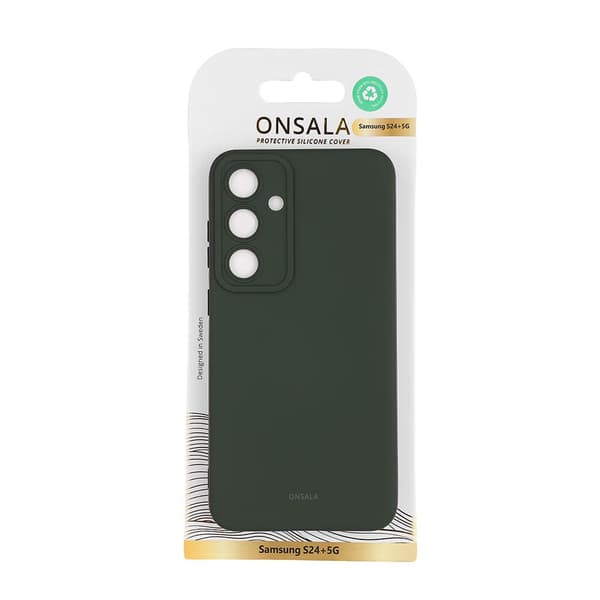 Onsala Samsung Galaxy S24 Plus Deksel Silikon Olive Green